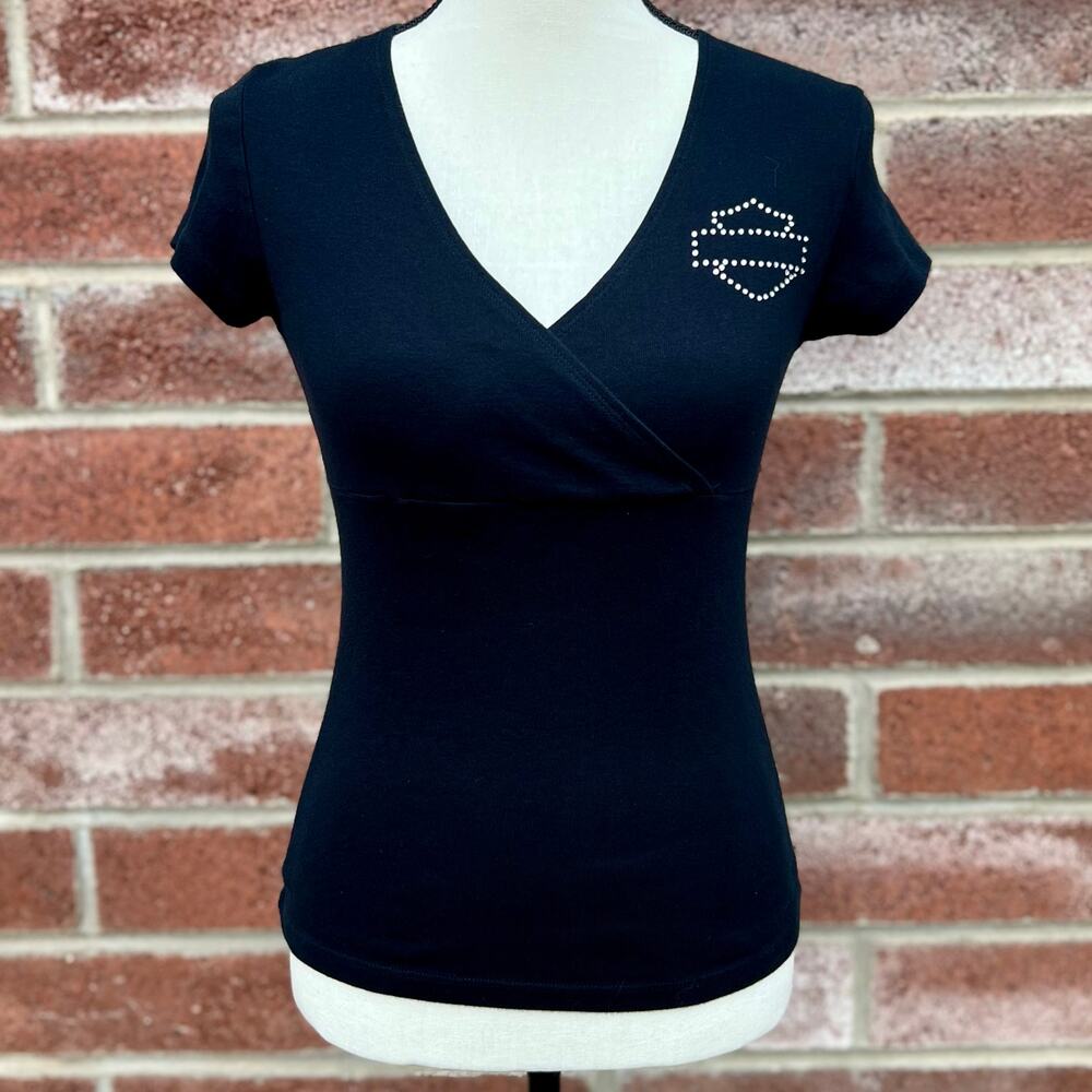 Harley Davidson Women’s Faux Wrap Tee Shirt Size M